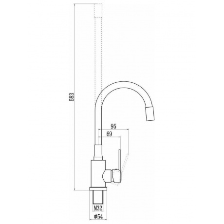 Смеситель Savol для кухонной мойки (S-3002A01) - фото 2