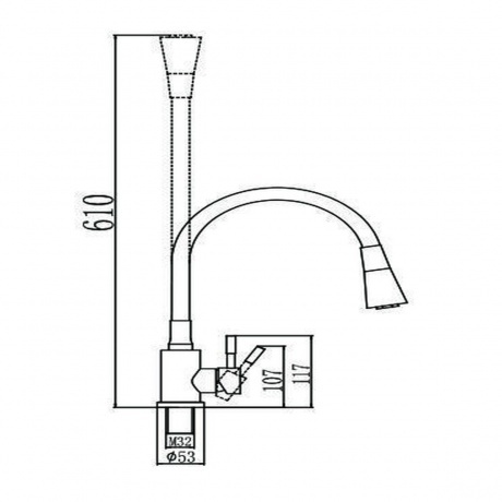 Смеситель Savol для кухонной мойки (S-3002AM12) - фото 2