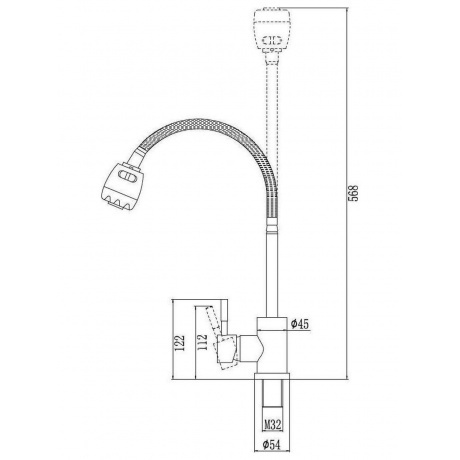 Смеситель Savol для кухонной мойки (S-SUS3002-1) - фото 2