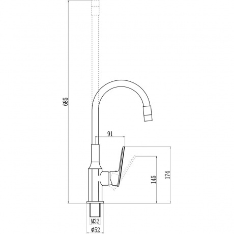 Смеситель Savol для мойки (S-600606A) - фото 2