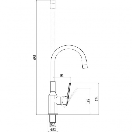 Смеситель Savol для мойки (S-600606AW) - фото 2