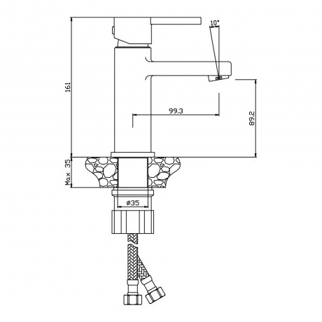 Смеситель OLIVE'S для раковины TORRES (17100TR) - фото 3