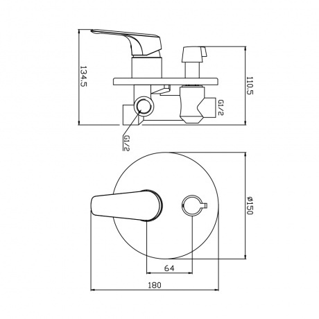 Смеситель OLIVE'S встраиваемый для ванны EVORA (33140EV) - фото 2