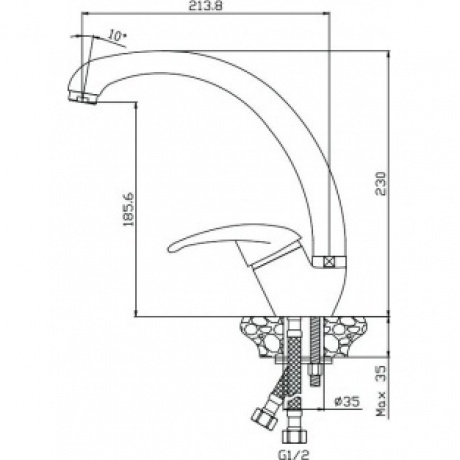 Смеситель OLIVE'S для кухни LERIDA (08430-1LR) - фото 4