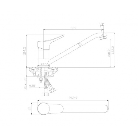 Смеситель OLIVE'S для кухни ARRIBA (09400AR) - фото 2