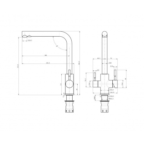 Смеситель OLIVE'S для кухни BALEAR (13450BL) - фото 2