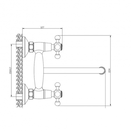 Смеситель OLIVE'S для кухни настенный GIRONA (01410GR) - фото 3