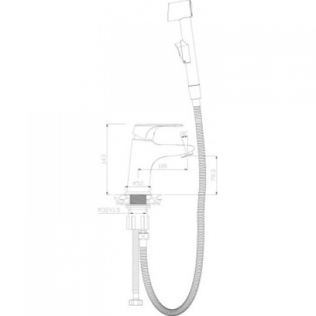Смеситель OLIVE'S для раковиныс гигиенической лейкой EVORA (33120EV) - фото 3