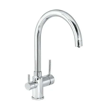 Смеситель Славен для кухни с высоким изливом, с подключением фил...