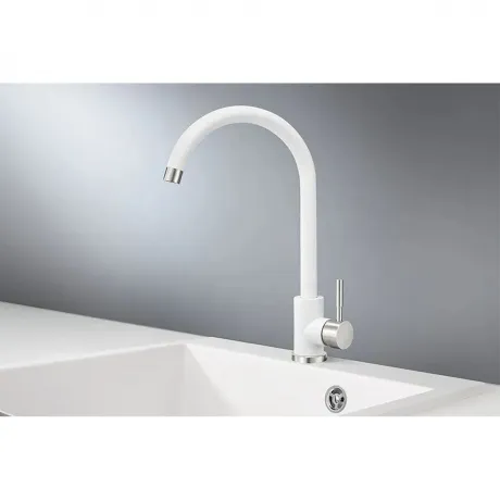 Смеситель для кухни GRANULA (ST-4031, БЕЛЫЙ)