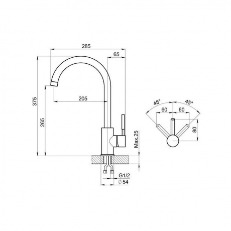 Смеситель для кухни GRANULA (ST-4031, БЕЛЫЙ) - фото 3