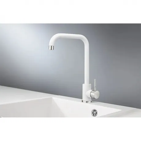 Смеситель для кухни GRANULA (ST-4033, БЕЛЫЙ)