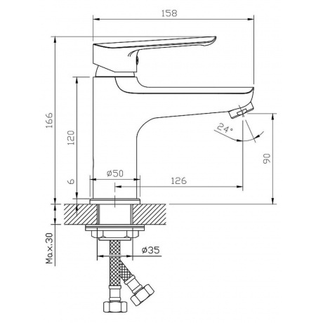 Смеситель ESKO для раковины Lagos (LG 26) - фото 2