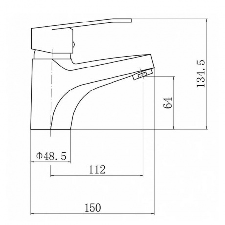 Смеситель PLSTART для умывальника хром (PL1006) - фото 2