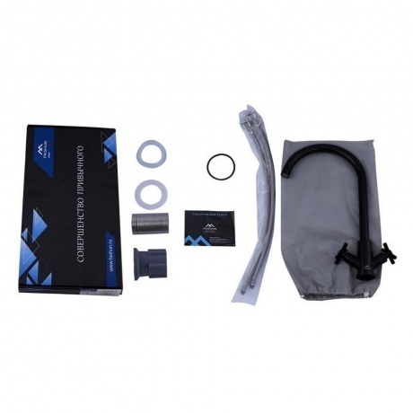 Смеситель FASHUN для кухни двухручковый чёрный (A54028-7) - фото 3