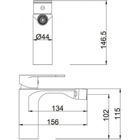 Смеситель FASHUN для биде золото (A5085-35) - фото 2