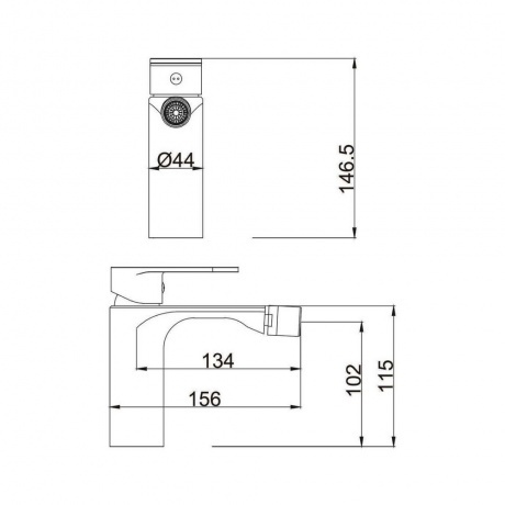 Смеситель FASHUN для биде хром (A5085) - фото 3