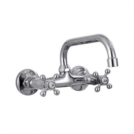 Смеситель FASHUN настенный для кухонной мойки/умывальника хром (...