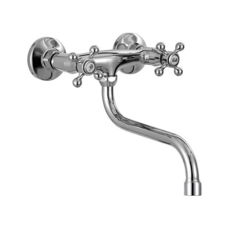 Смеситель FASHUN настенный для кухонной мойки/умывальника хром (...