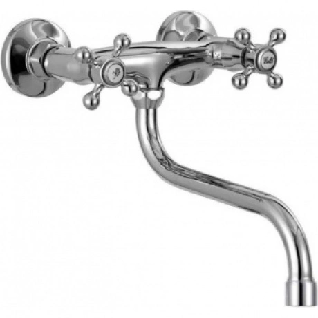 Смеситель FASHUN настенный для кухонной мойки/умывальника хром (...