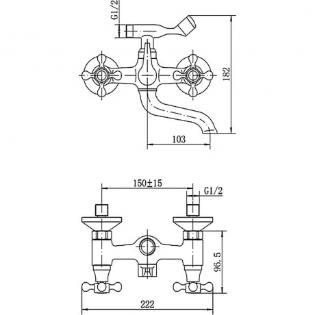 Смеситель FASHUN для ванны и душа хром (A3019) - фото 3
