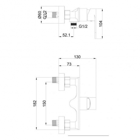 Смеситель FASHUN для душа чёрный (A2085-7) - фото 2