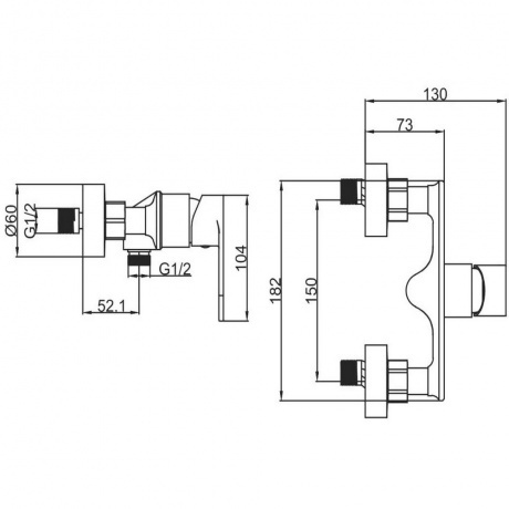 Смеситель FASHUN для душа золото (A2085-35) - фото 3