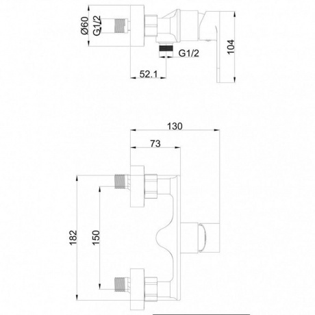 Смеситель FASHUN для душа хром (A2085) - фото 4