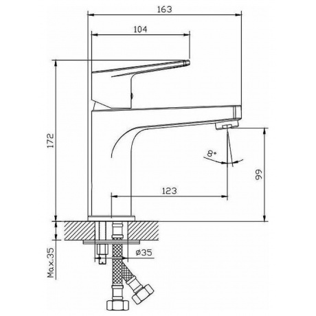 Смеситель для умывальника хром RUSH Bali (BA3835-11) - фото 2