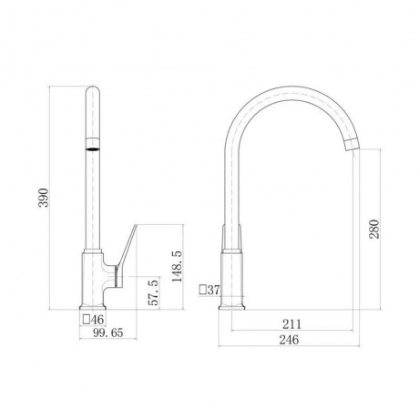 Смеситель FASHUN для кухни (A4086-7) - фото 2