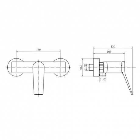 Смеситель FASHUN душевой (A2086-7) - фото 2