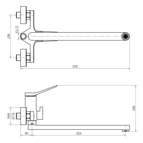 Смеситель FASHUN ванно-душевой (A2286) - фото 2