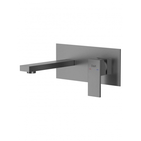 Смеситель для раковины DK встраиваемый настенный серый графит Ba...