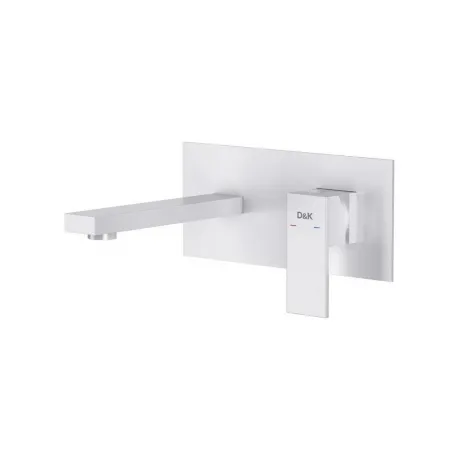 Смеситель для раковины DK встраиваемый настенный матовый белый B...