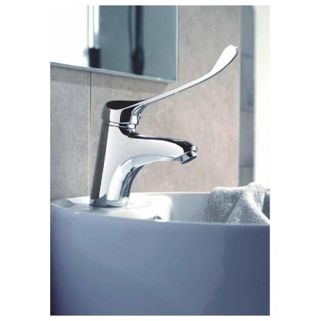 Смеситель для раковины с хирургической ручкой Haiba (HB1054) - фото 6