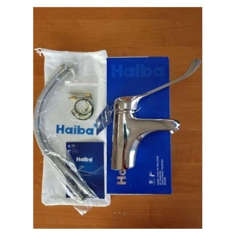 Смеситель для раковины с хирургической ручкой Haiba (HB1054) - фото 8