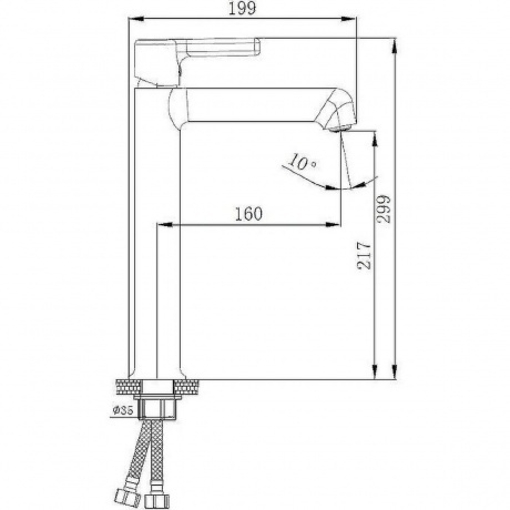 Смеситель для раковины Haiba (HB11814-7) - фото 2