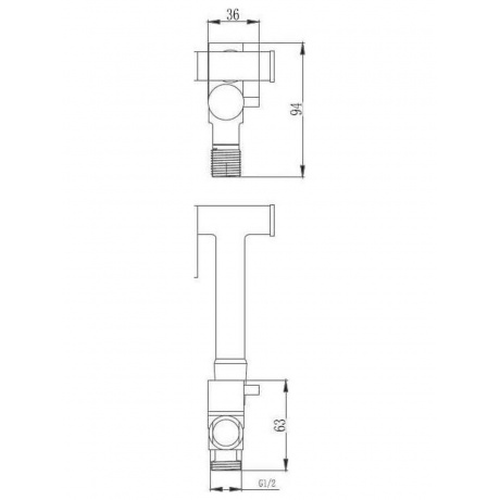 Гигиенический душ без смесителя Haiba (HB5501) - фото 3