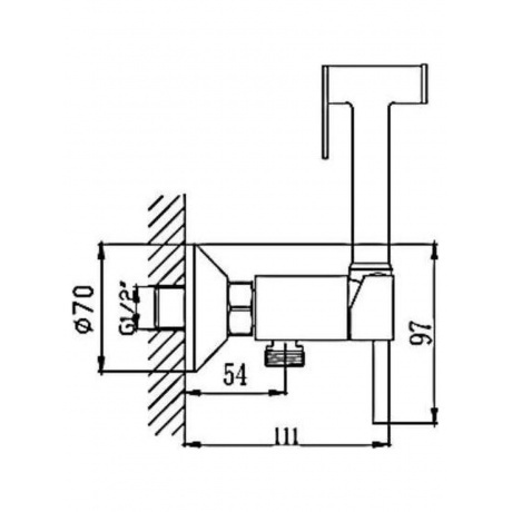 Гигиенический душ со смесителем Haiba (HB5510-7) - фото 2