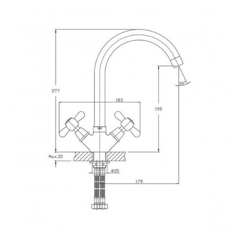 Смеситель для кухни Haiba (HB4525) - фото 2