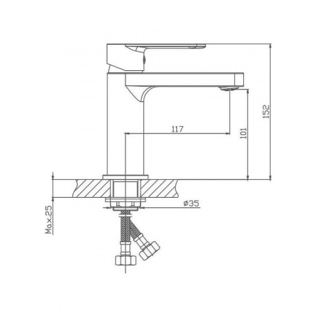 Смеситель для раковины Haiba (HB10617) - фото 2