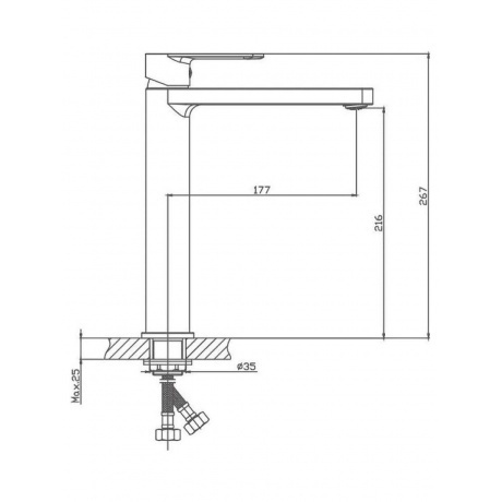 Смеситель для раковины Haiba (HB11617) - фото 2