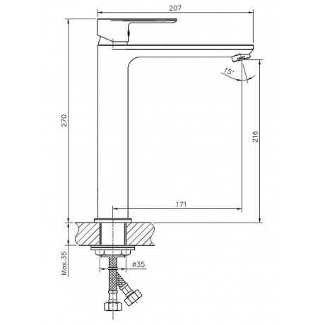 Смеситель для раковины Haiba (HB11505-8) - фото 2