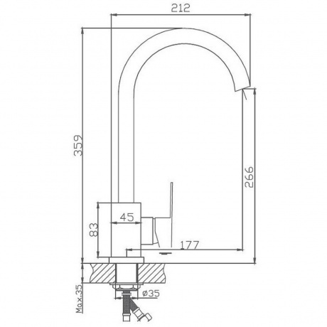 Смеситель для кухни Haiba (HB70802) - фото 2