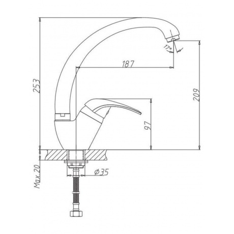 Смеситель для кухни Haiba (HB4103-2) - фото 2