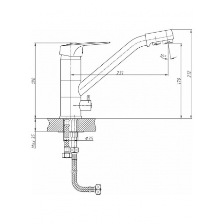 Смеситель для кухни Haiba (HB4304) - фото 3