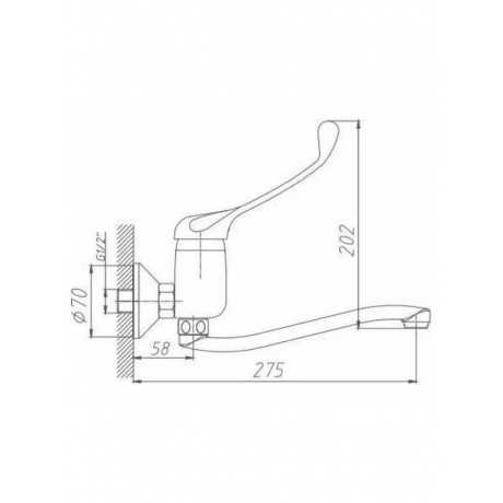 Смеситель для кухни с хирургической ручкой Haiba (HB4654) - фото 6