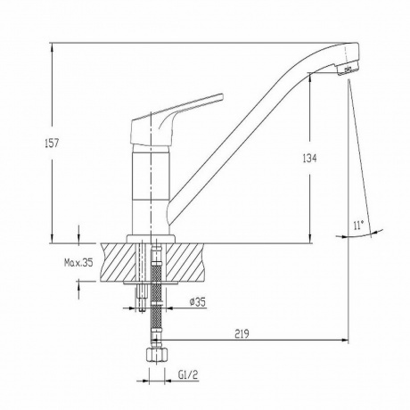 Смеситель для кухни Haiba (HB4816) - фото 2