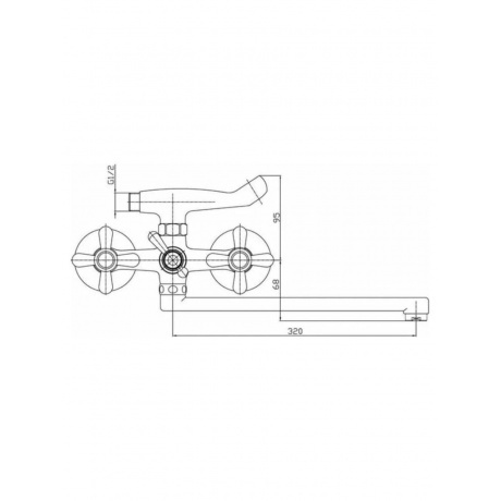 Смеситель для ванны Haiba (HB2125) - фото 2