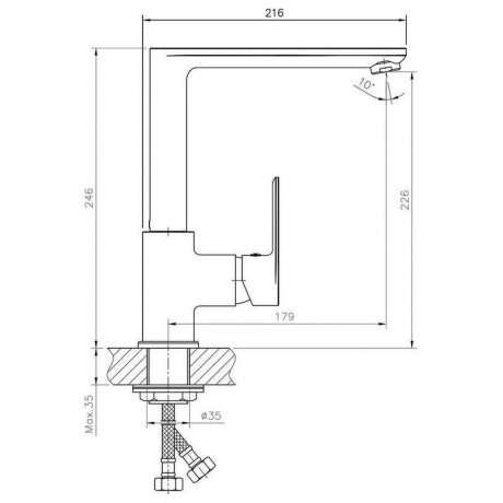 Смеситель для кухни Haiba (HB70505-8) - фото 2